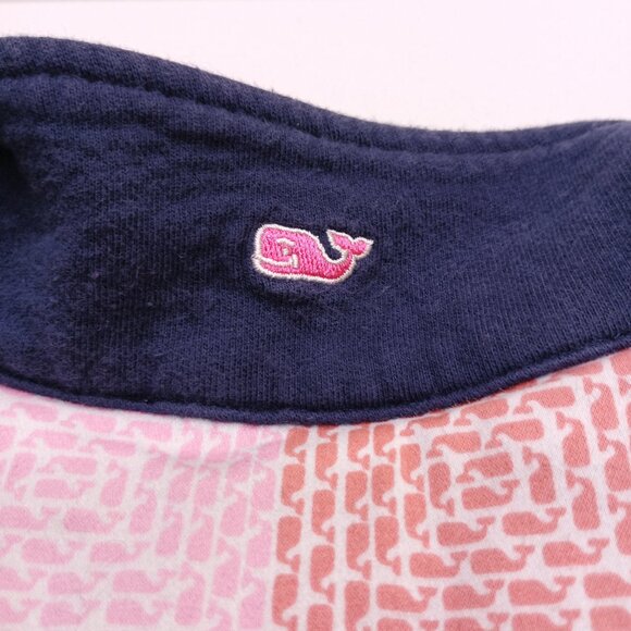 Vineyard Vines Navy Fleece Quarter-Zip Preppy Coastal Pullover Women’s S Classic - Picture 9 of 9